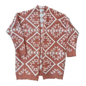 Blakely Reversible Aztec Plush Cardigan Plus One Size Brand New